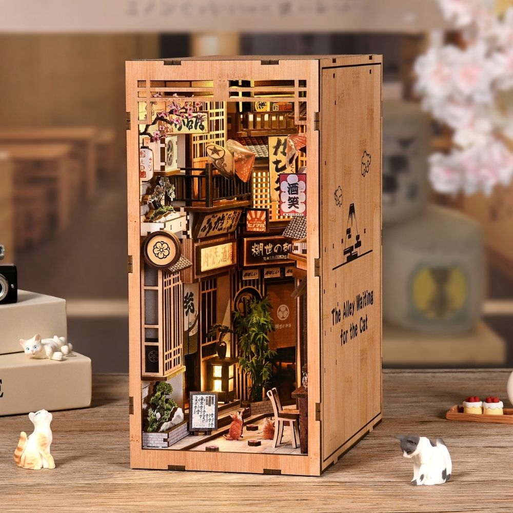 DIY Book Nook Kit - The alley waiting for the cat Figured'Art