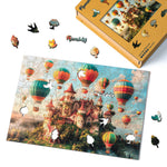 Wooden Puzzle - Castle with Hot Air Balloons